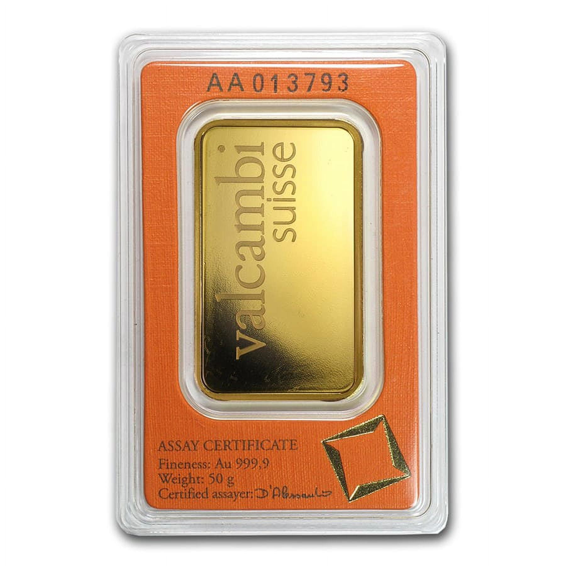 50 gram Gold Bar - Valcambi (In Assay)