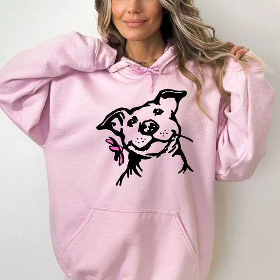Pit Bull Gerbera Daisy Hoodie Sweatshirt