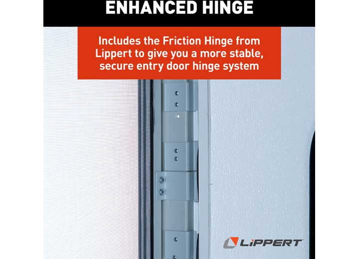 Lippert Components V000431028 - 26"W x 72"H White Oblong Entry Door