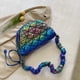 thumbnail image 2 of Bolsos de mujer Moda Bolsos de satchel acolchados Bolso bandolera plisado (Azul), 2 of 8