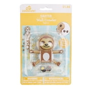 Way To Celebrate Sloth Wall Crawler,Easter's Day, 1 pack, Novelty toys, PP Material, Brown Color
