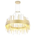 thumbnail image 2 of CWI Lighting Millipede 20 in LED Satin Gold Chandelier, 2 of 7