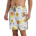 thumbnail image 2 of Kll Construction Signs Men'S Casual Summer Beach Shorts Hawaiian Shorts With Pockets-X-Large, 2 of 9