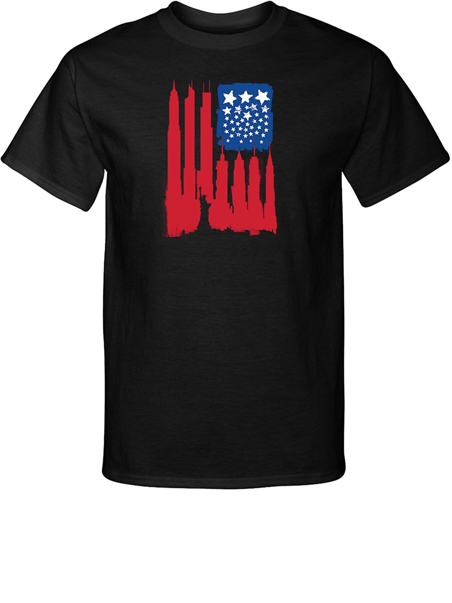 Men's USA Skyscraper TALL Tee Shirt - Black, XL Tall - Walmart.com