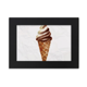thumbnail image 1 of Brown chocolate dulce helado patron Marco de Fotos de escritorio imagen Arte Negro Pintura 5x7 pulgadas, 1 of 4
