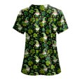 thumbnail image 4 of UngA St Patricks Day Shirt for Women Short Sleeve V Neck Colorful Graphic Print Tees Tops Pockets Soft Loose Fit Women's St. Patrick's Day T-Shirts,XXL, 4 of 8