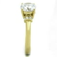 thumbnail image 3 of IP Gold(Ion Plating) Stainless Steel Ring with AAA Grade CZ in Clear for Women Clear Stone Color Style TK1877 Size 5, 3 of 3