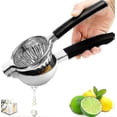 thumbnail image 1 of Lemon Squeezer Stainless Steel - Hand Juicer Press Citrus Squeezer With Silicone, 1 of 5
