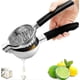 thumbnail image 1 of Lemon Squeezer Stainless Steel - Hand Juicer Press Citrus Squeezer With Silicone, 1 of 5