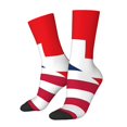 thumbnail image 1 of Balery USA Switzerland Calcetas Largas con Estampado para Hombre y Mujer – Suaves y Transpirables, Talla Única (US 5-11), 1 of 6