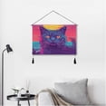 thumbnail image 5 of WOBOGO Cat before Sunset Living Room Canvas Wall Art Bedroom Study Framed Canvas Print Artwork Home Office Decorations 24.5×16.7in, 5 of 6