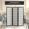 thumbnail image 5 of Red Lantern 4 ft. Short Window Pane Shoji Screen - Black - 3 Panels, 5 of 7