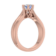 thumbnail image 2 of 3/4 Carat Prong Set Solitaire Diamond Engagement Ring Band in 14K Rose Gold (Ring Size 4), 2 of 5
