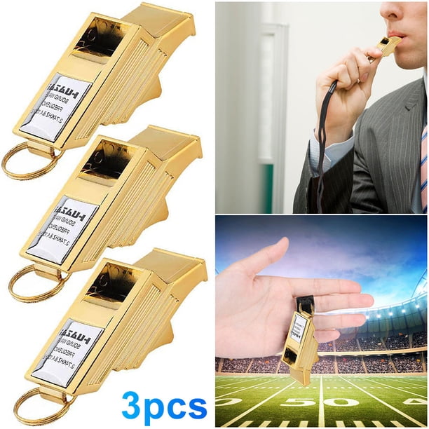 Silbatos Deportivos Extra Fuertes Con Y Nítido (oro Plateado)