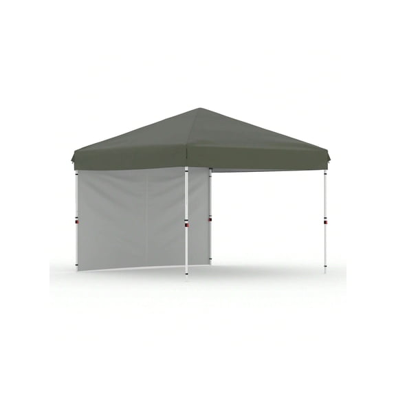 10x10 Pop Up Canopy Tent Outdoor Canopy One-Person Set Up Heavy Duty Commercial Instant Tent Shelter, 1-Sidewall Gray