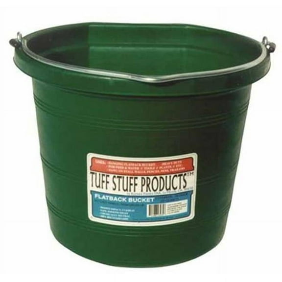 Tuff Stuff Products KMC-FB100GR Flat Utility Bucket, Green - 20 qt.