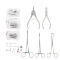 thumbnail image 1 of Kit de herramientas con alicates para piercings de cejas, nariz y cuerpo de acero inoxidable con agujas y accesorios, 1 of 14