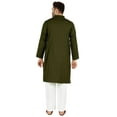 thumbnail image 4 of Atasi Indian Mens 2 Piece Kurta Pajama Set Henley NeckÂ&nbsp;Casual Long Kurta, 4 of 7