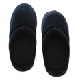 thumbnail image 2 of Deluxe Comfort Men's Indoor/Outdoor Slip-On Memory Foam House Slippers, Medium – Durable Non-Marking Rubber Sole – Comfortable Foam Cushioning – Warm and Cozy – Men's Slippers, Blue, 2 of 2