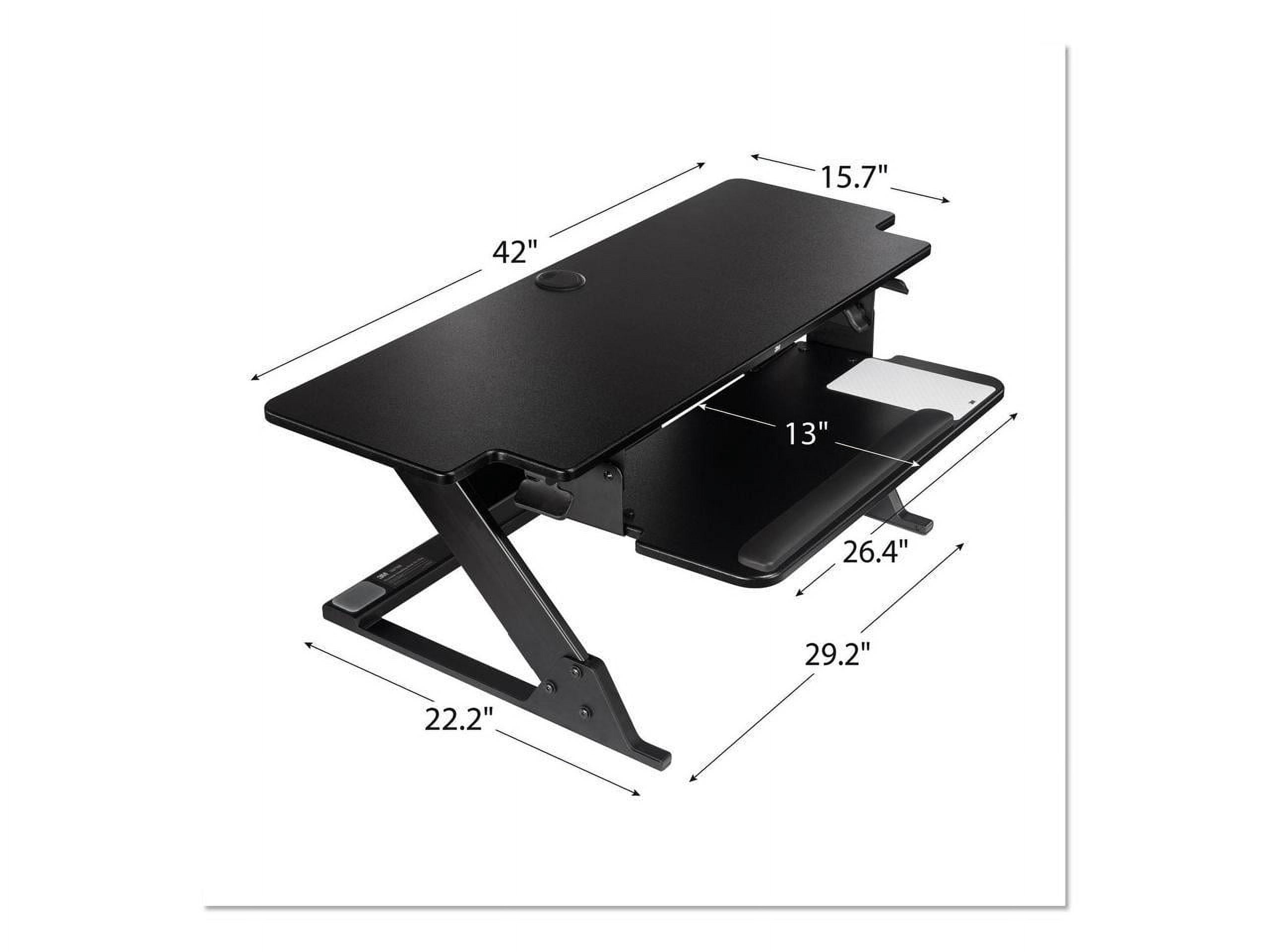 3M SD70B Precision Standing Desk XL Easy Lift, Primary Work Surface Large Enough to Fit Two 27" Monitors and Lift Up to 45 lbs - Black - MMM SD70B