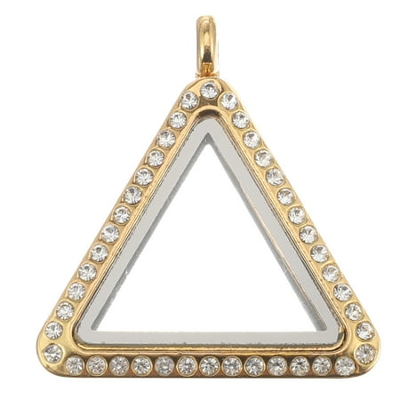 

HOMEMAXS 1pc Alloy Triangle Pendant DIY Photo Locket Pendant Openable Ornament No Chain