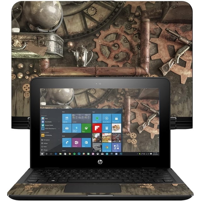 Skin Compatible avec HP x360 Convertible 11 Pouces (2017) wrap Cover Sticker Skins Steam Punk Room