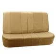thumbnail image 3 of FH Group Beige Deluxe Faux Leather Airbag Compatible and Split Bench Car Seat Covers, 2 Headrest Full Set, 3 of 5