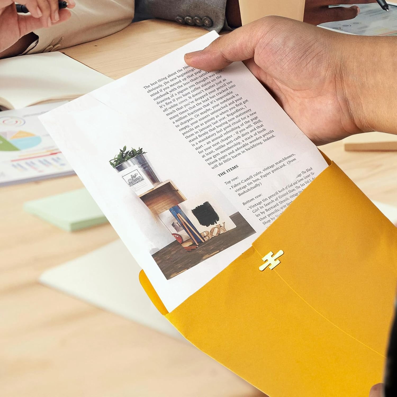 6x9 Clasp Envelopes - 100 Pack, Yellow Manilla Envelopes 6x9, 100GSM Heavy Kraft Paper, for Business, Legal, Office