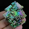 thumbnail image 5 of VIVIDELLE Rare Natural Aura Quartz Rainbow Titanium Bismuth Crystal Cluster Specimen Stone-60-70g, 5 of 9