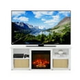 thumbnail image 3 of Furinno Meuble Télé Montale 60 Pouces avec Foyer, Blanc Uni, 3 of 7