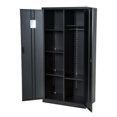 Homcom 71 Steel Garage Storage Cabinet With Adjustable Shelves Departments