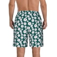 thumbnail image 3 of Kdxio Daisies Flowers Pattern Mens Casual Shorts - Drawstring Summer Beach Sports Shorts for Men, 3 of 9