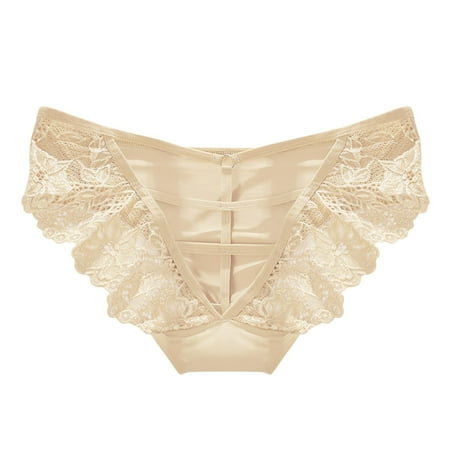 

ZMHEGW Women Briefs Lace Thin Ribbon Hollowt Raise The Pure Panties Women s Underwear Seamless
