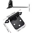 thumbnail image 2 of 4-Pack Self-Closing Hinge, 270-Degree Cabinet Hinge, Polished Chrome Flush Mount Hinge, Kitchen Cabinet Hardware with Screws (Black), 2 of 5