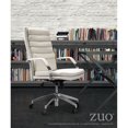 thumbnail image 2 of Zuo Director Confort Faux Cuir Chaise de Bureau en Blanc, 2 of 5