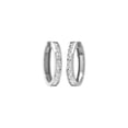 thumbnail image 3 of Araiya Fine Jewelry 10K White Gold Round-shape Lab Grown Diamond Channel-Setting Hoop Earrings (2 cttw, D-F Color, VS1 Clarity), 3 of 3