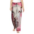 thumbnail image 1 of Balery Flower White Cow Pantalones de pijama para mujer, pijamas ultraligeros, pantalones de estar por casa-Large, 1 of 6