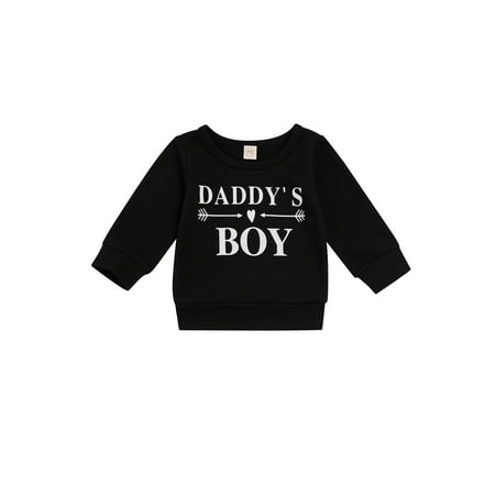 

Kiapeise Baby Boy Girl Pullover Letter Long Sleeve Top Unisex Sweatshirt