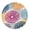 Multi, variant on World Rug Gallery Modern Floral Circles Blue 2' x 7' Runner Rug