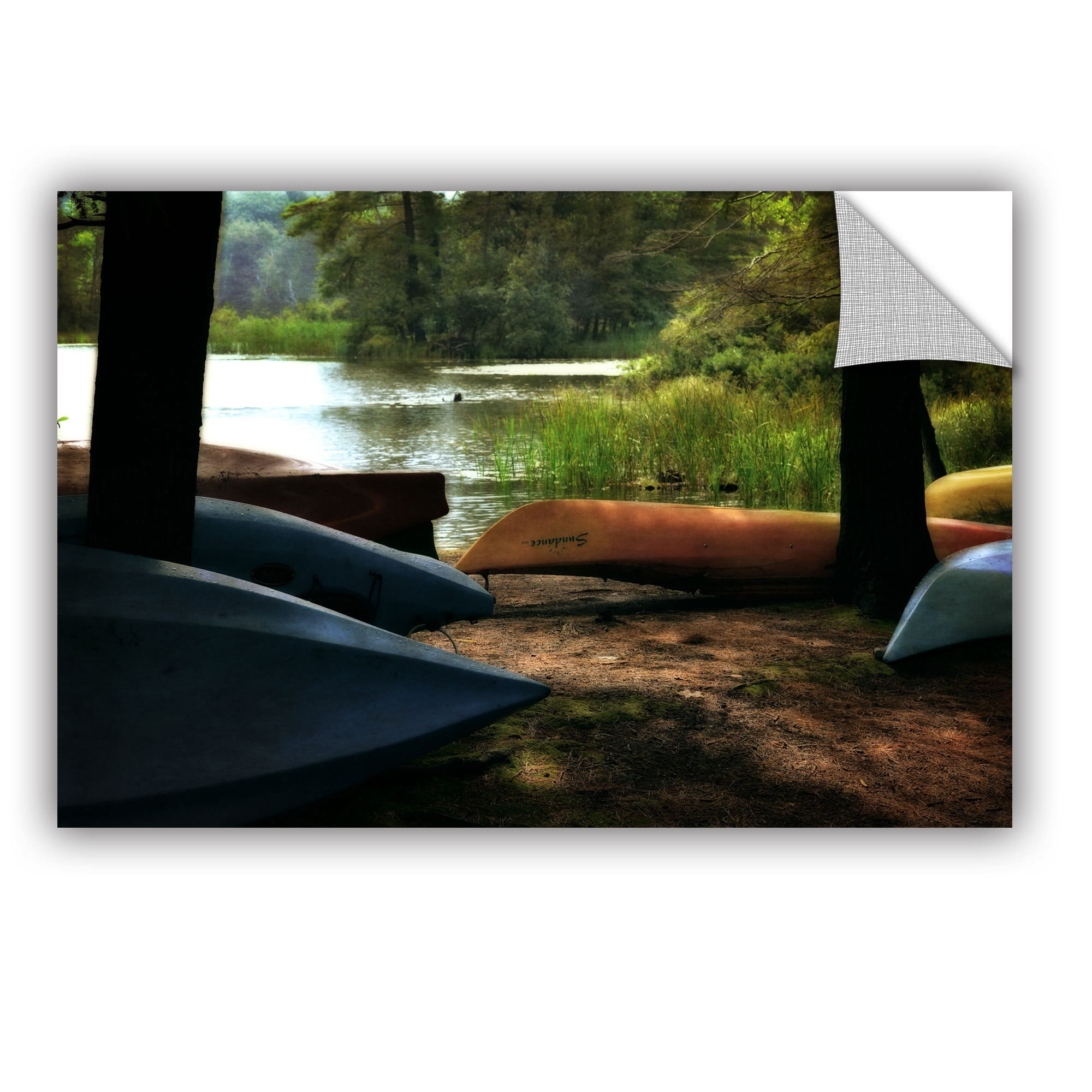 ArtWall Kevin Calkins "Kayaks at Rest" ArtAppealz Removable Wall Art