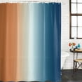 thumbnail image 2 of Burnt Orange Blue Ombre Bathroom Shower Curtains with 12 Hooks Waterproof Shower Curtain for Stalls and Bathtubs Abstract Modern Art Aesthetics Decorative Bathroom Privacy Curtain 60x72 Inches, 2 of 9