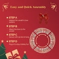 thumbnail image 6 of Ktaxon 24in Christmas Wreath Christmas Decoration Lighted Holiday Decor 100 Lights LED, 6 of 9
