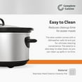 thumbnail image 4 of Complete Cuisine 7.0 QT Stainless Steel Slow Cooker, 4 of 6