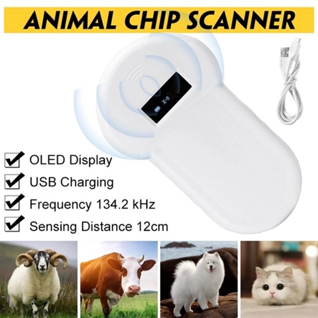 Animal Numérique Animal Scanner Microchip Scanner Ordinateur Portable Microchip Scanner Animal ID Lecteur Puce Transpondeur pour Chiens et Chats