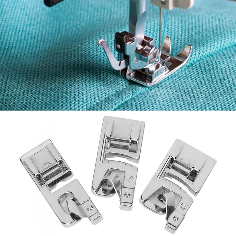 Mgaxyff Sewing Machine Rolled Hem Foot Household Crimping Process Sewing  Accessories Multifunction 3 Pcs