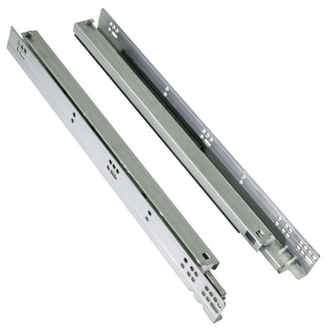 Pair of DTC 21" (533.5mm) Undermount Soft-Close Drawer Slides for 5/8”(16mm) Thick Drawer Boxes, Silent Undermount Drawer Glides, Full Extension, Zinc Plated