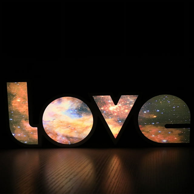 Led decorative lights string Valentine's Day marriage proposal love light box English letter modeling light,Good Material