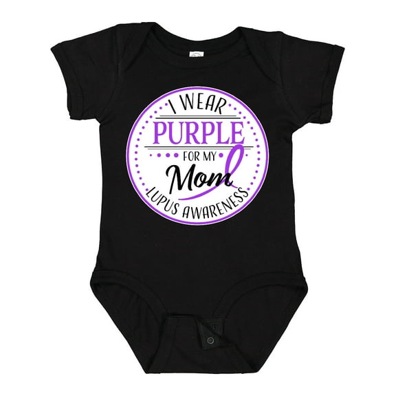 Inktastic I Wear Purple for My Mom Lupus Awareness Boys or Girls Baby Bodysuit