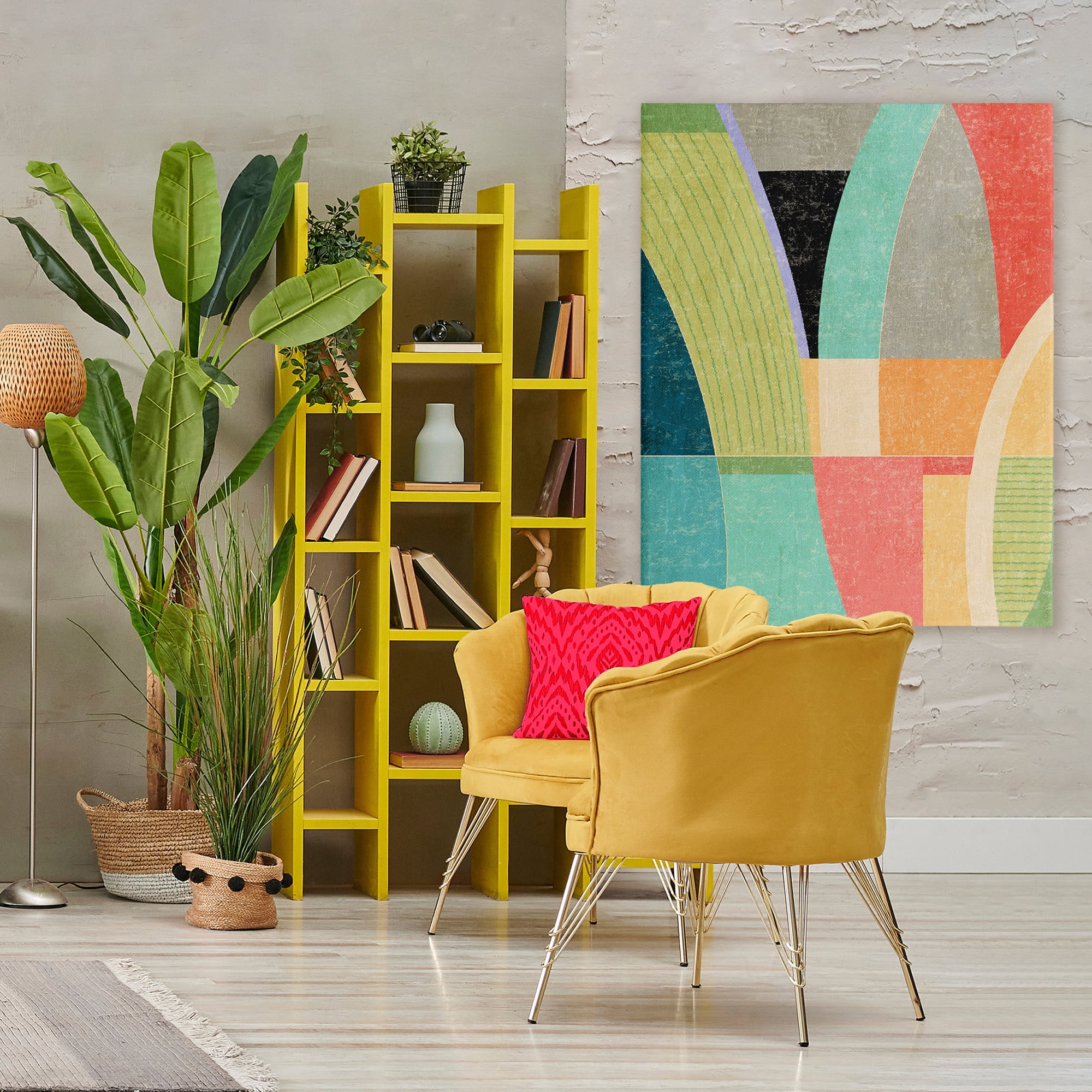 Stupell Industries Retro Geometric Archways Canvas Wall Art, design by Suzanne Nicoll