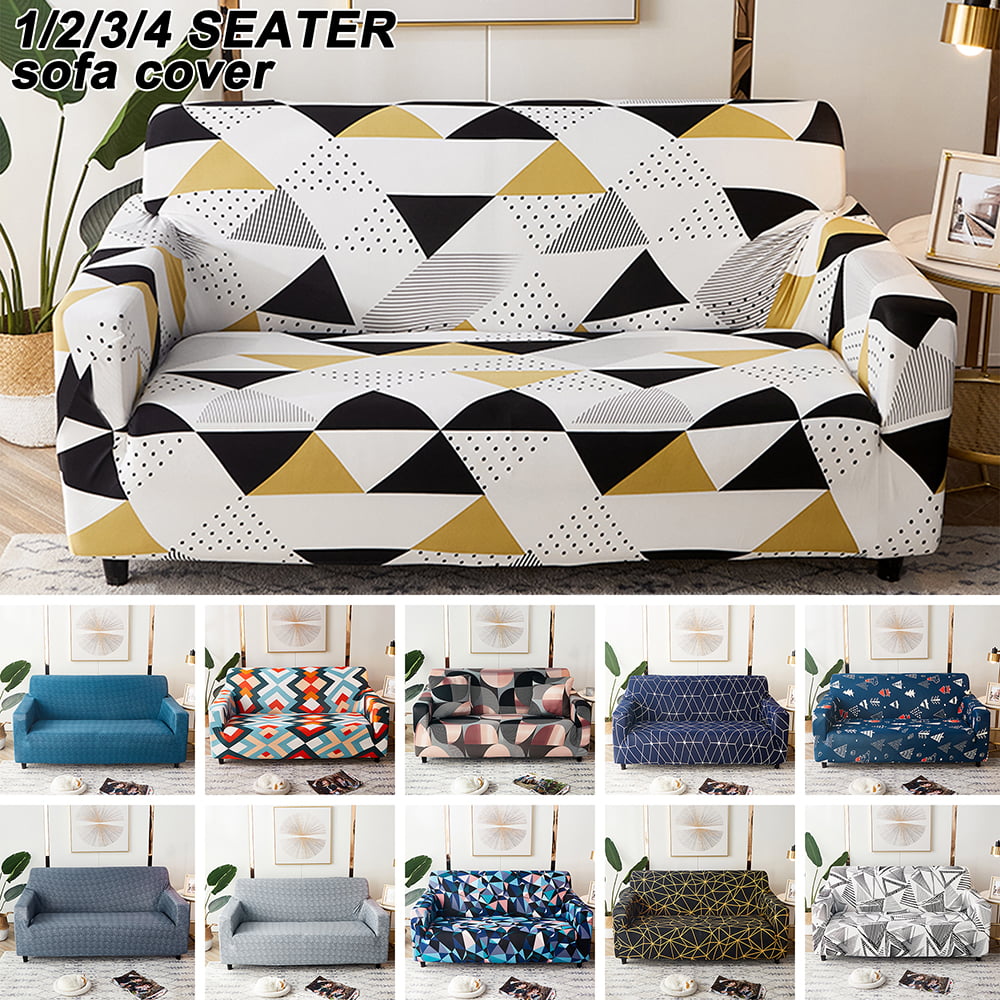 Details about   1/2/3/4 Seater Printed Sofa Cover Spandex Stretch Sofa Slipcovers Couch Cover 
